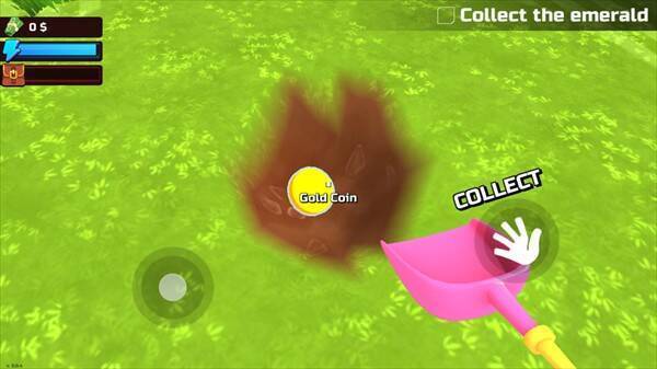 掘地求财游戏向下挖掘获奖励画面