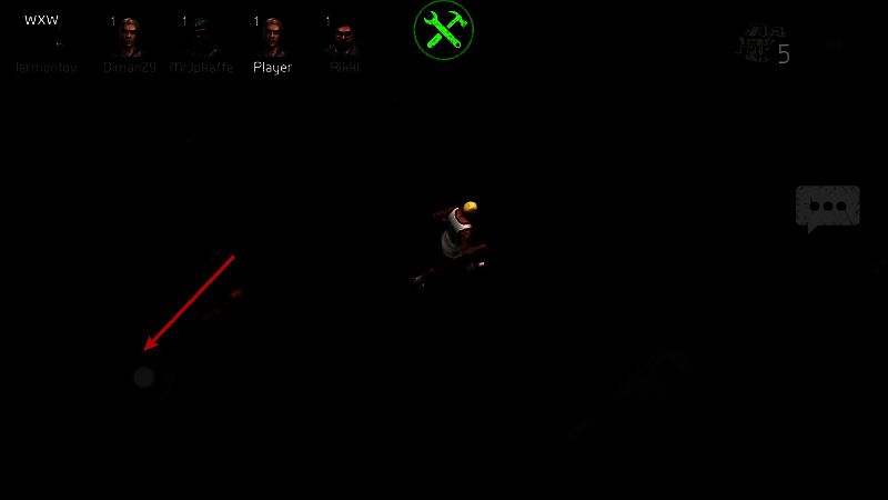 游戏中控制移动的摇杆界面