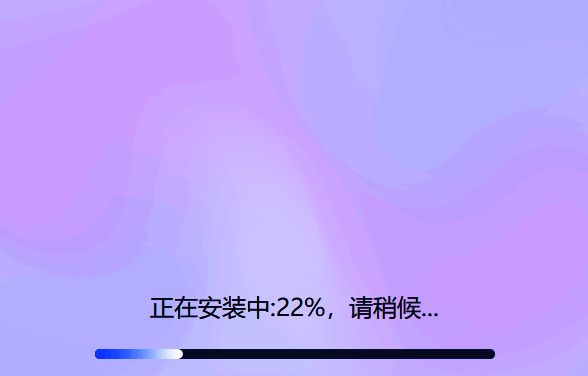 安装进行中的界面图