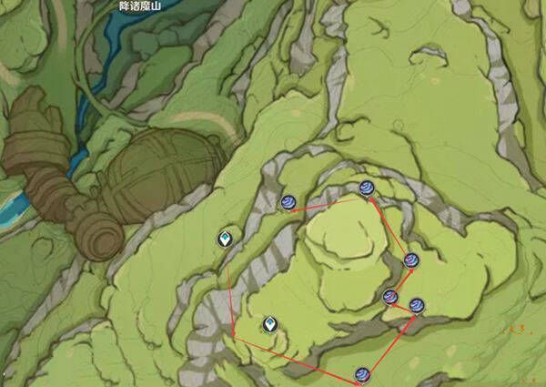 降诸魔山右下方树王圣体菇位置