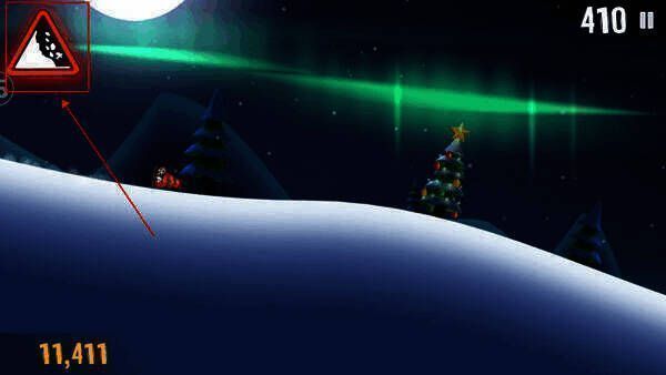 雪崩警示牌闪烁画面