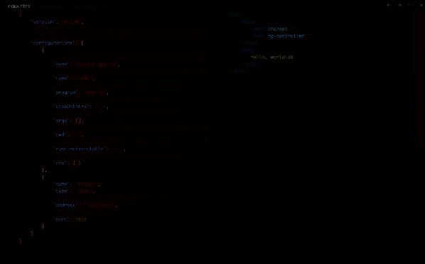 代码对比启动界面