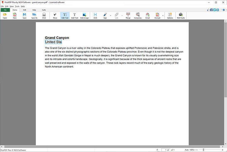 PicoPDF软件文本图形排列功能展示图