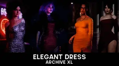 《赛博朋克2077》优雅连衣裙外观MOD截图1