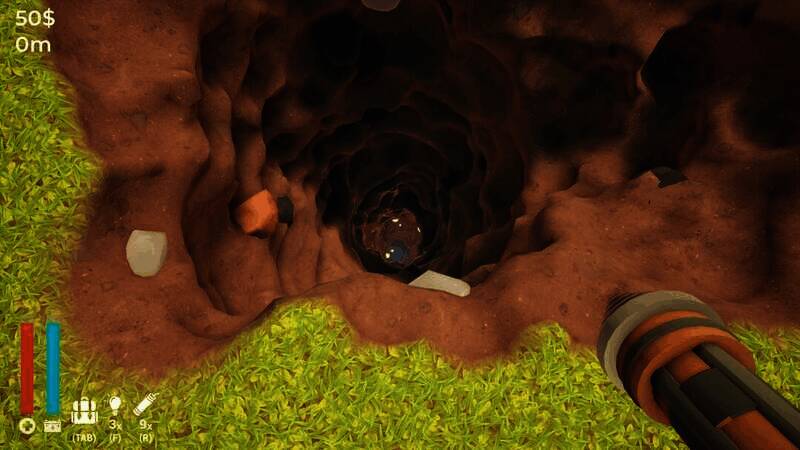 掘地求财游戏中挖掘场景