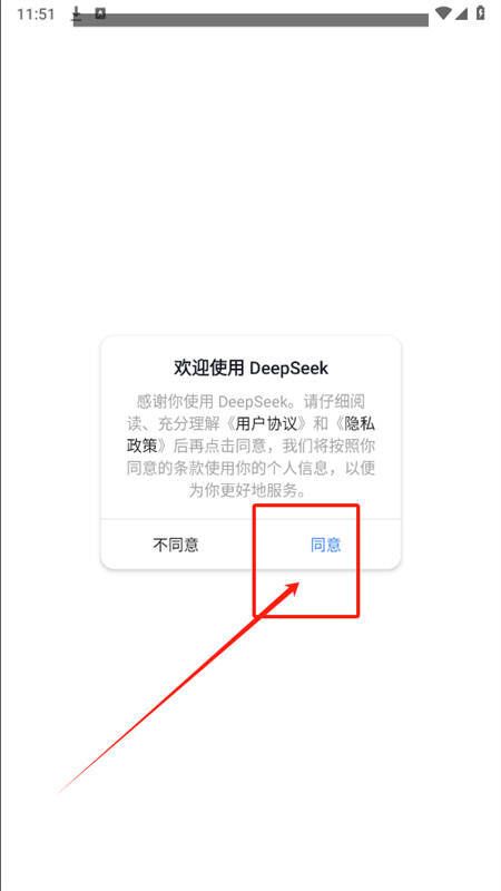 DeepSeek下载安装后首页图片