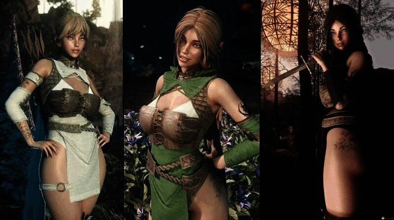 《上古卷轴5:天际重制版》游侠塞纳套装MOD截图2