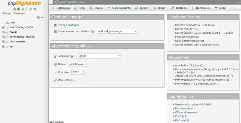phpMyAdmin软件特色界面图片