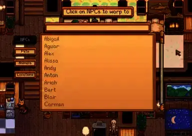 《星露谷物语》传送至 NPC MOD 截图 2