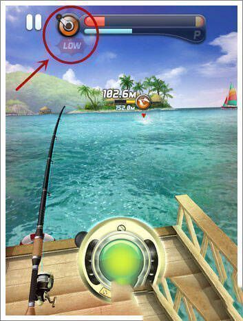 力量槽低至接近底部的界面图