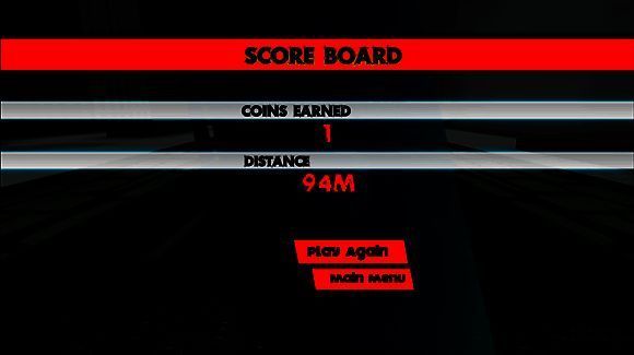 撞到汽车游戏结束提示界面