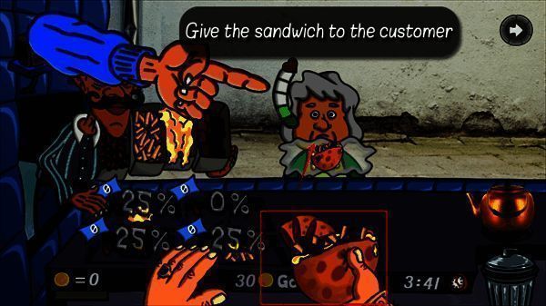 打包三明治给顾客操作图