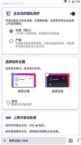 Iceraven浏览器设置页面