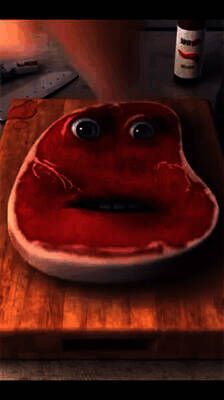 点击武器攻击牛排的画面