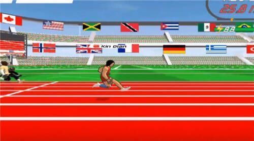 速度之星冲向终点姿势