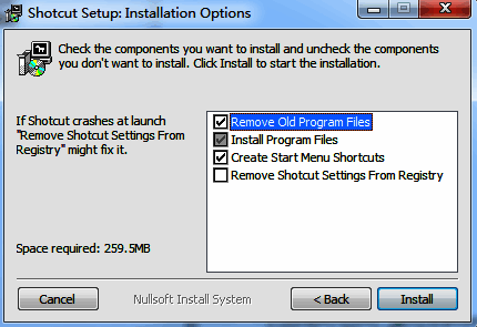 Shotcut安装进行中界面图
