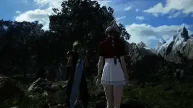 《最终幻想7:重生》带图案蕾丝下摆短裙MOD截图1