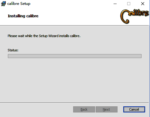 Calibre软件安装进度图