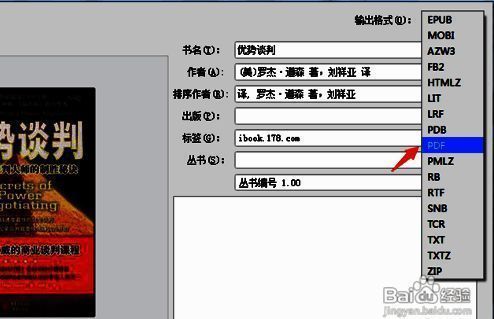 Calibre软件逐个转换页面更多选项图