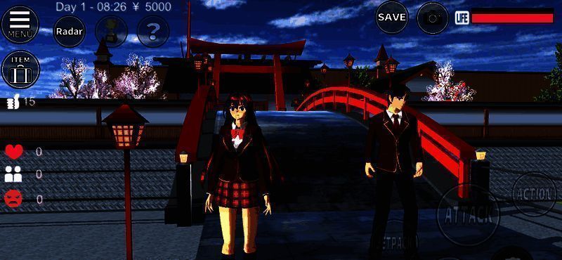 樱花校园模拟器英文版苹果版游戏画面