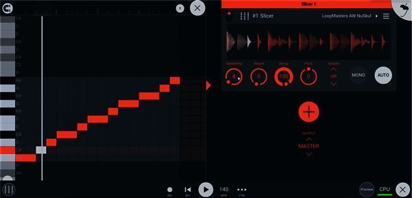 音符及长度变化界面