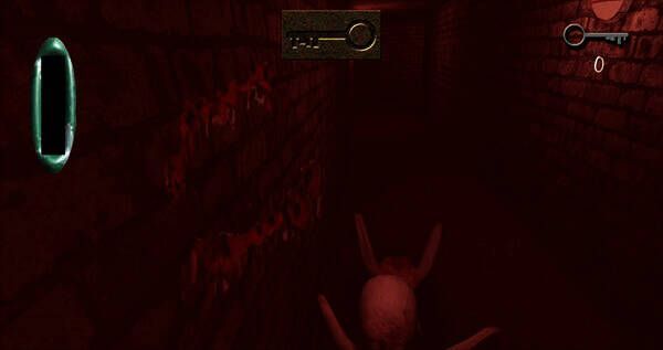 红色警告躲避女鬼界面