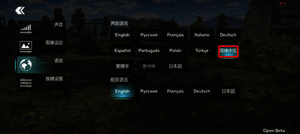 选择简体中文界面