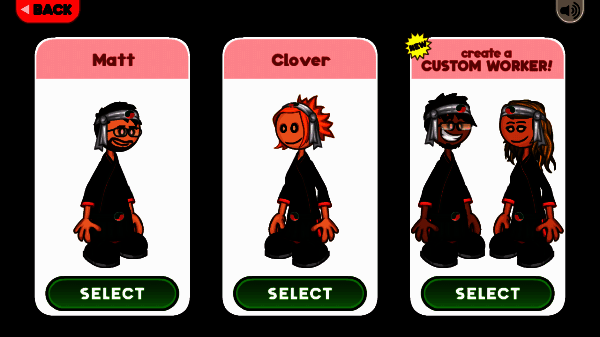 选择角色界面截图