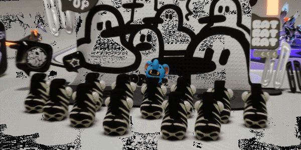 闪光公仔游戏场景动图