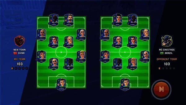 迷你足球比赛阵容界面